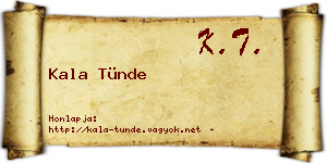 Kala Tünde névjegykártya